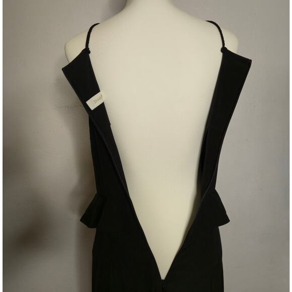 Zimmermann Ruffle Trimmed Silk Crepe De Chine Jumpsuit Size 1/S Black Wide Leg - Picture 10 of 15